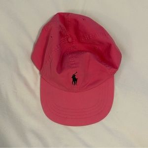 Ralph Lauren POLO Hot Pink Logo Hat with Navy Logo